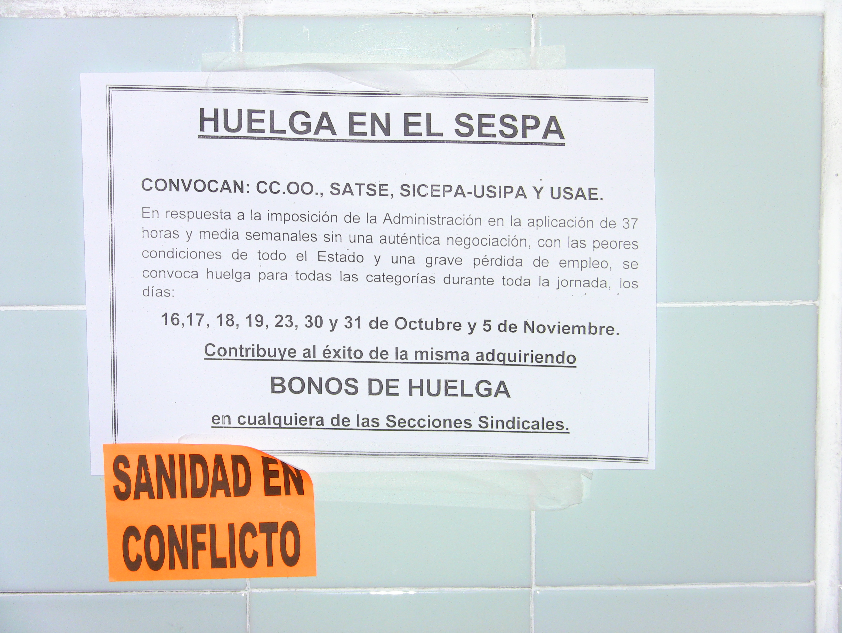Huelga Sespa 17/10/12
